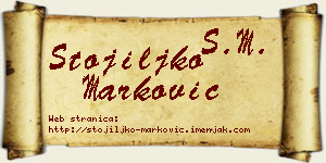 Stojiljko Marković vizit kartica